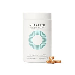 Nutrafol Women's Balance Hair Growth Supplements, Ages 45 and Up, Clinically Proven for Visibly Thicker Hair and Scalp Coverage, Dairy-Free, Soy-Free, Dermatologist Recommended - 1 Month Supply