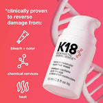 K18 Leave-In Molecular Hair Mask, Repairs Dry or Damaged Hair, Reverse Hair Damage from Bleach, Color, Chemical Services & Heat