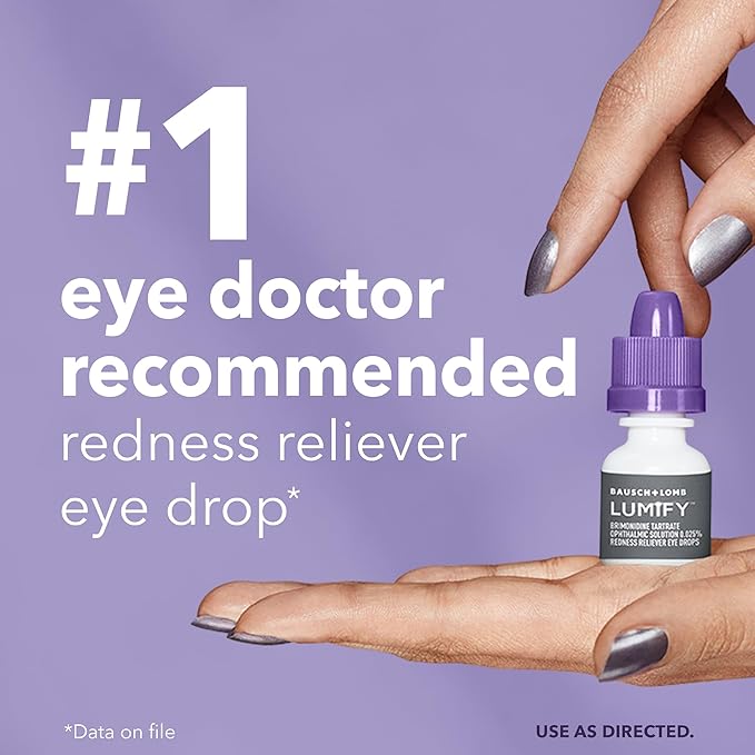 LUMIFY Redness Reliever Eye Drops, For Whiter & Brighter Looking Eyes, 0.25 Fl Oz (7.5 mL)