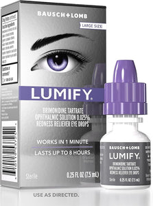LUMIFY Redness Reliever Eye Drops, For Whiter & Brighter Looking Eyes, 0.25 Fl Oz (7.5 mL)