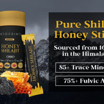 Pure Himalayan Shilajit Honey Sticks with Saffron, Ashwagandha, 85 Trace Mineral